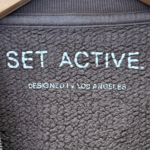 Set Active Brown Fleece Sweater XS Loungewear Casual Comfy - Picture 4 of 5